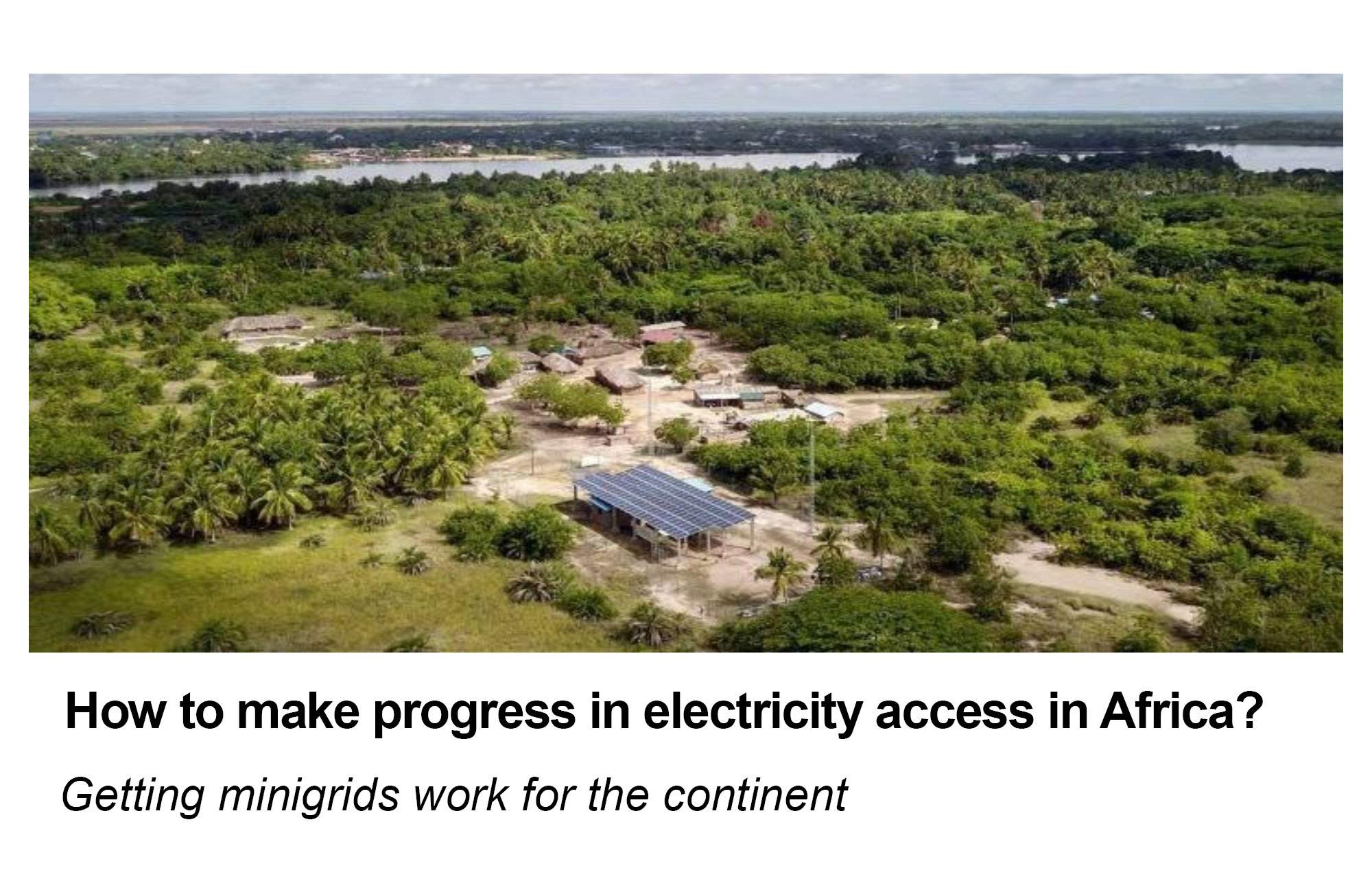 How to make progress in electricity access in Africa – African School ...